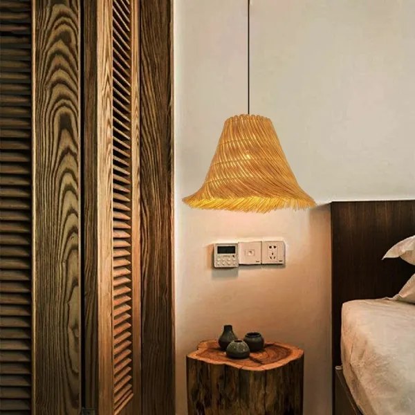 Immax 08273L - Luster na lanku NATURALEZA 1xE27/40W/230V pr. 45 cm ratan