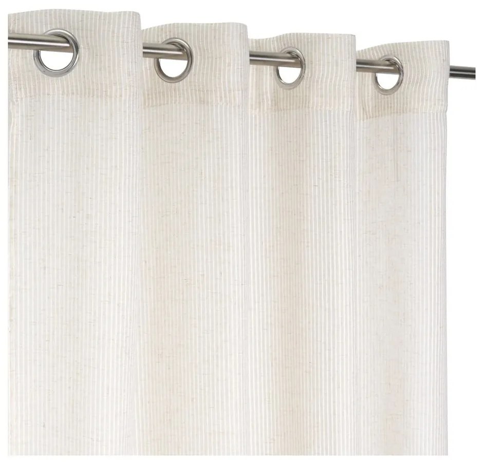 Béžová záclona s prímesou ľanu 140x260 cm Fifties – Casa Selección