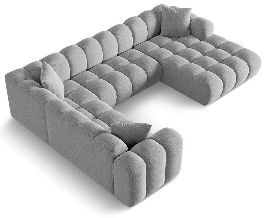 Svetlosivá ženilková rohová pohovka (ľavý roh/do tvaru "U") Treno – Cosmopolitan Design