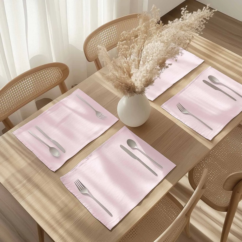 Goldea prestieranie na stôl z ľanovej zmesi - púdrovo ružové - sada 2ks 30 x 40 cm