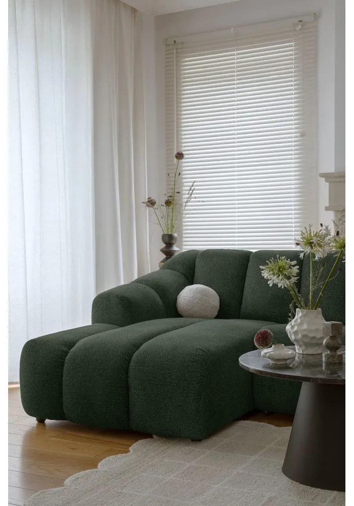 Tmavozelená rohová pohovka (pravý roh/do tvaru "U") Shell – Miuform