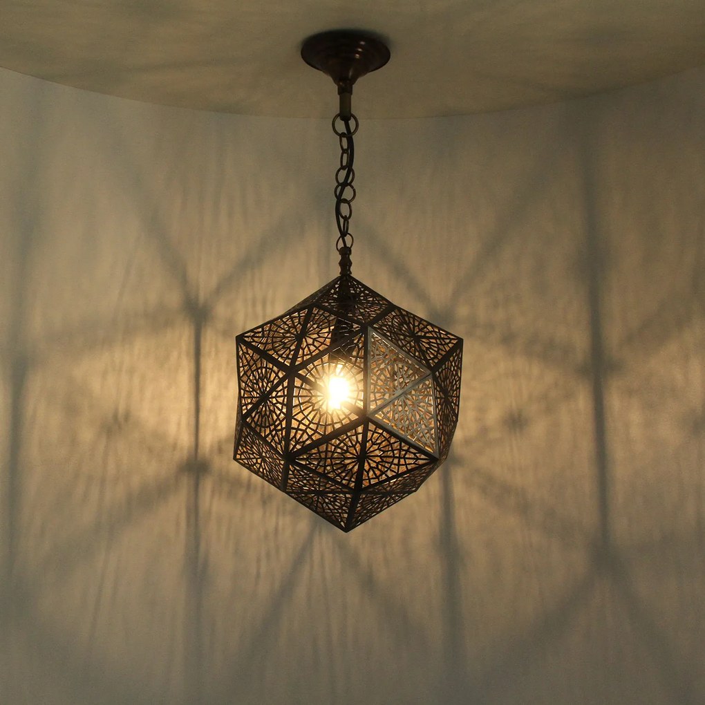 Luxusná mosadzná lampa Makaya malá