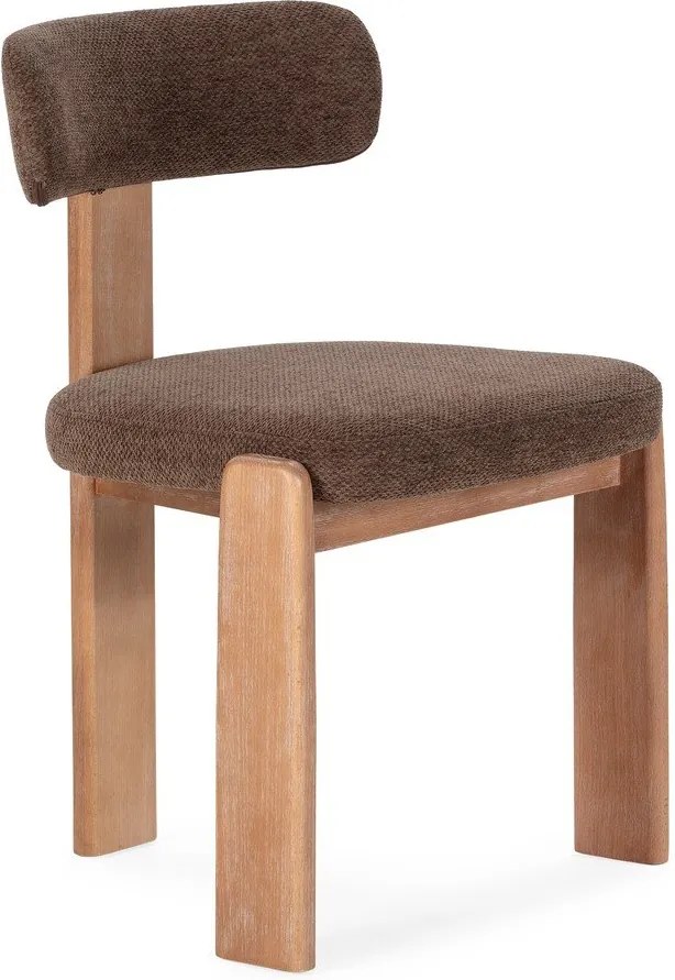 Hnedé čalúnené jedálenské stoličky v súprave 2 ks Nadia – MOME