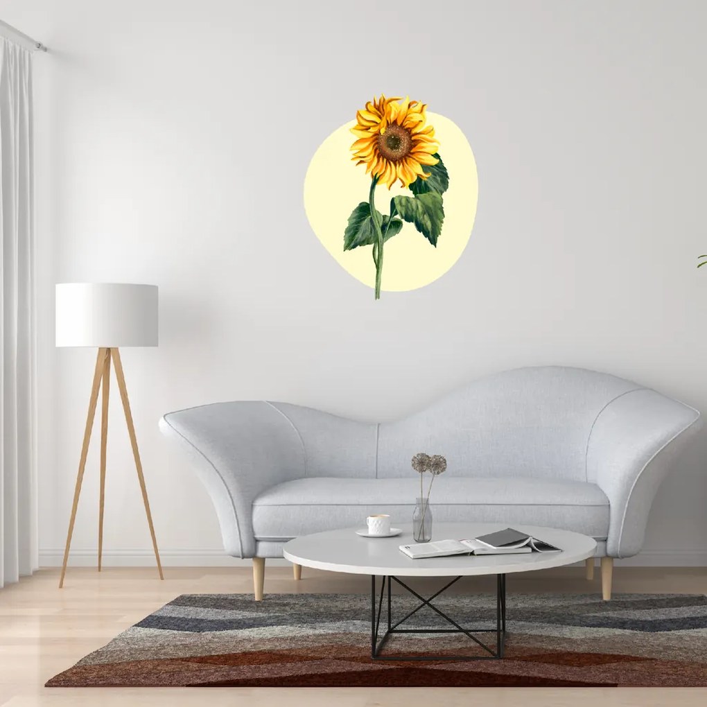 60x60cm Slnečnica - textilná nálepka na stenu