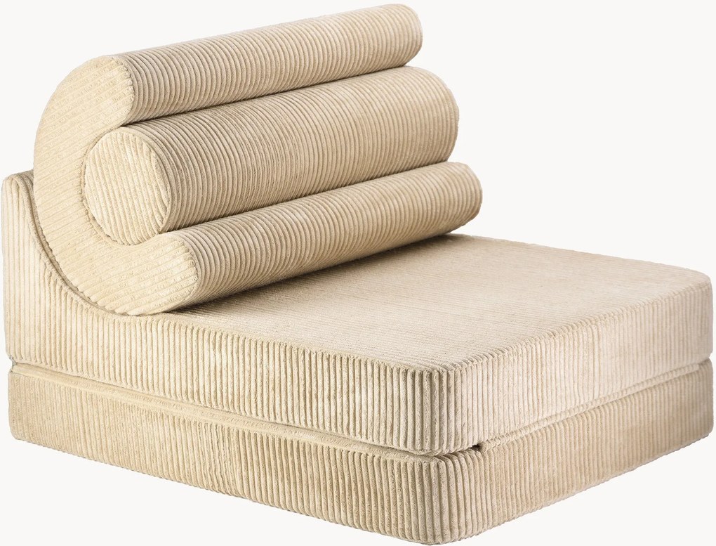 Ručne vyrobená menčestrová skladacia stolička Flipster