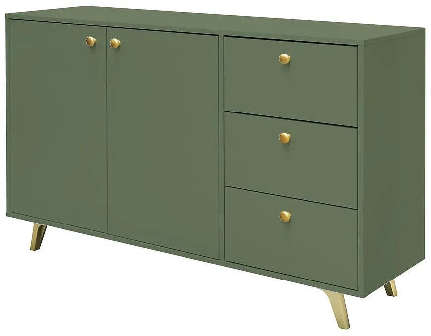 Komoda Siena fľaškovozelená