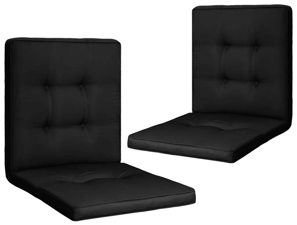vidaXL Podložky na záhradné stoličky 2 ks, čierne 100x50x5 cm