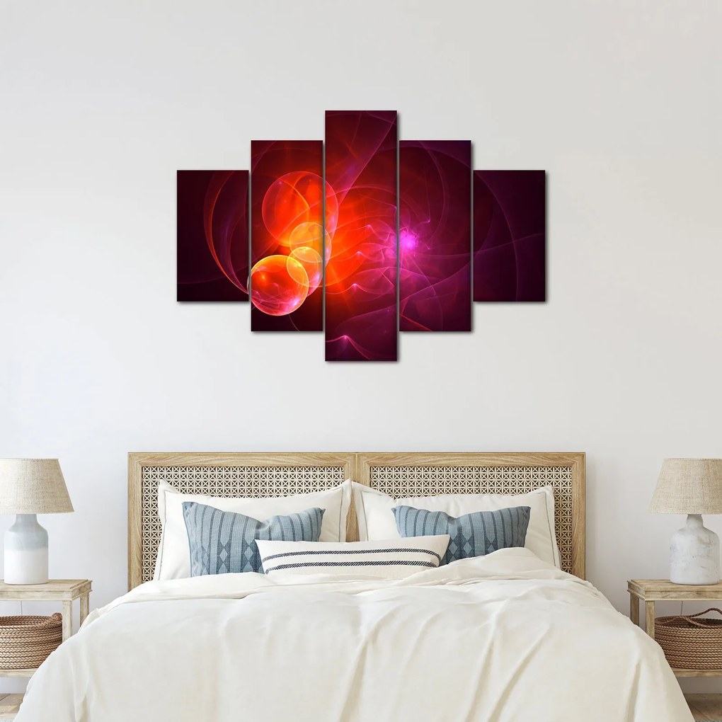 Moderný obraz ružovej abstrakcie (150x105 cm)