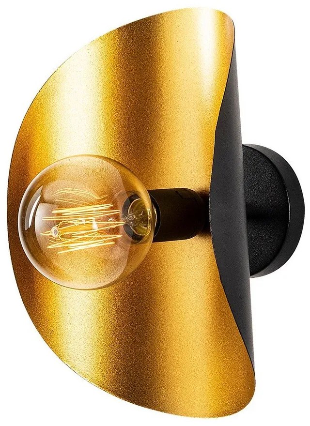 Nástenné svietidlo v čierno-zlatej farbe Sivani – Opviq lights