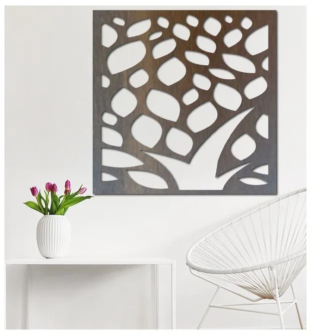 Vyrezávaný obraz na stenu z drevenej preglejky I 3D HODINY PR0289 HEU+