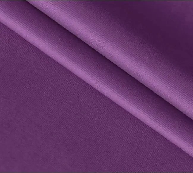 Kreslo Picolo s podnožkou, fialová / prírodná (ART 14861)