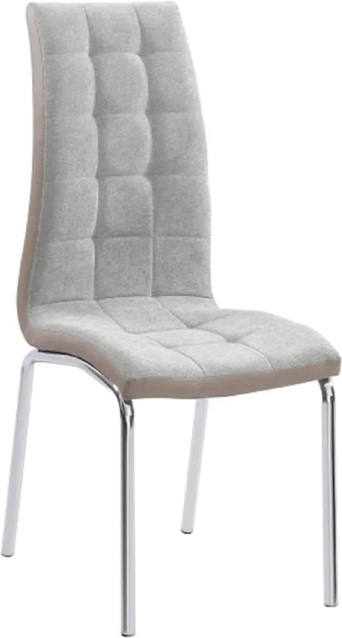 Jedálenská stolička, sivá/béžová/chróm, GERDA NEW