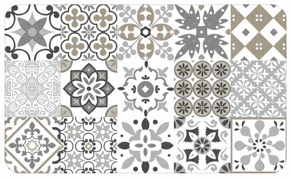 Biely koberec z PVC 45x75 cm Salou – douceur d'intérieur