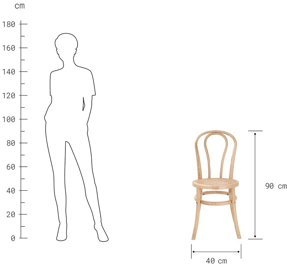 WIENER MELANGE Stolička 90 cm