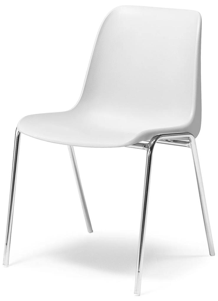 Plastová stolička SIERRA, biela