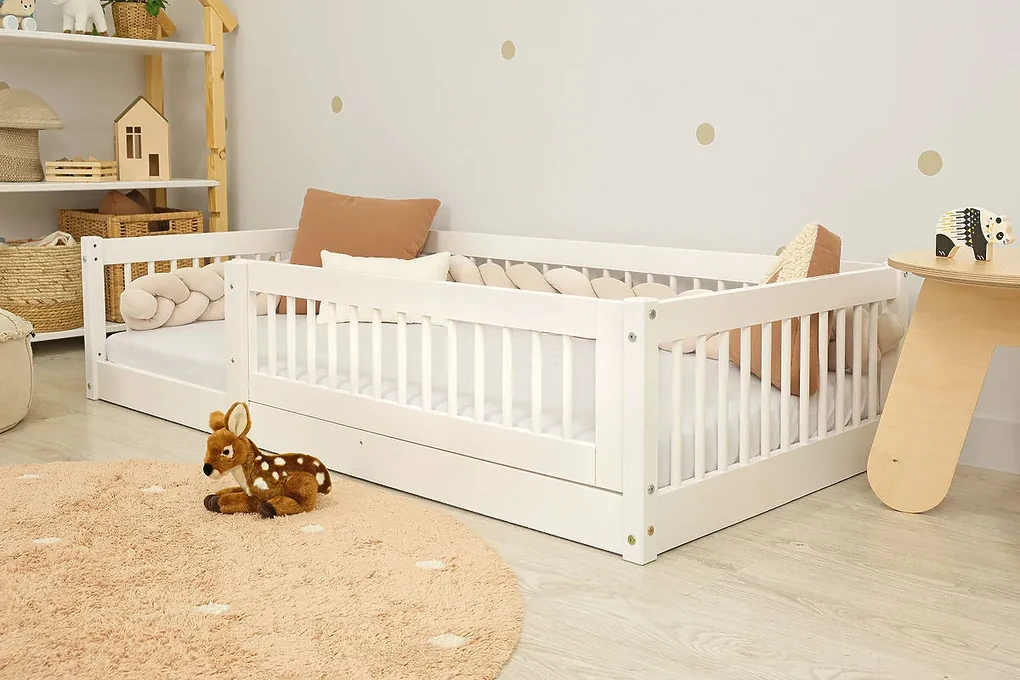 Ourbaby® 35984-0 Low bed for children Montessori Plus - whi 160x80 cm biela