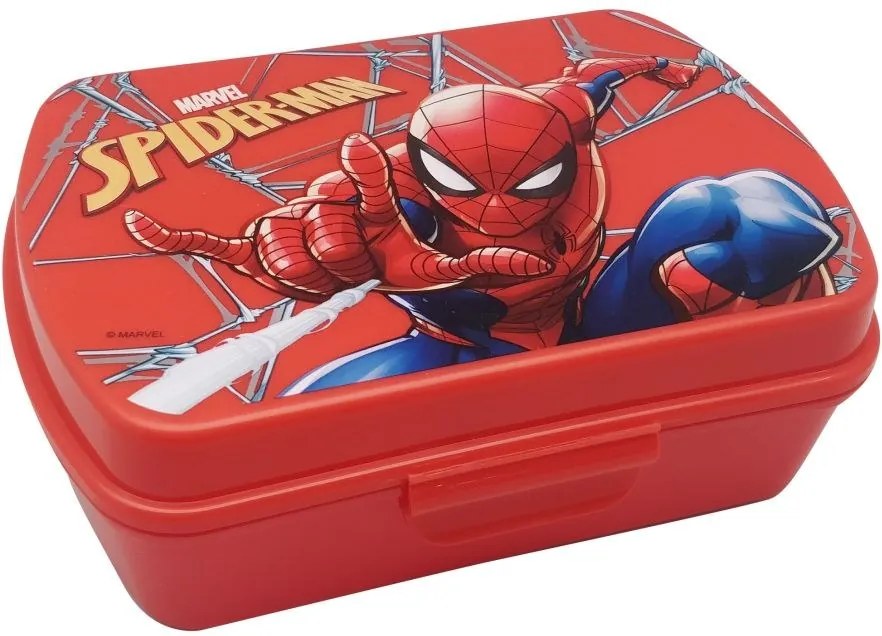 EUROSWAN Box na desiatu Spiderman red Plast, 16x12x5 cm