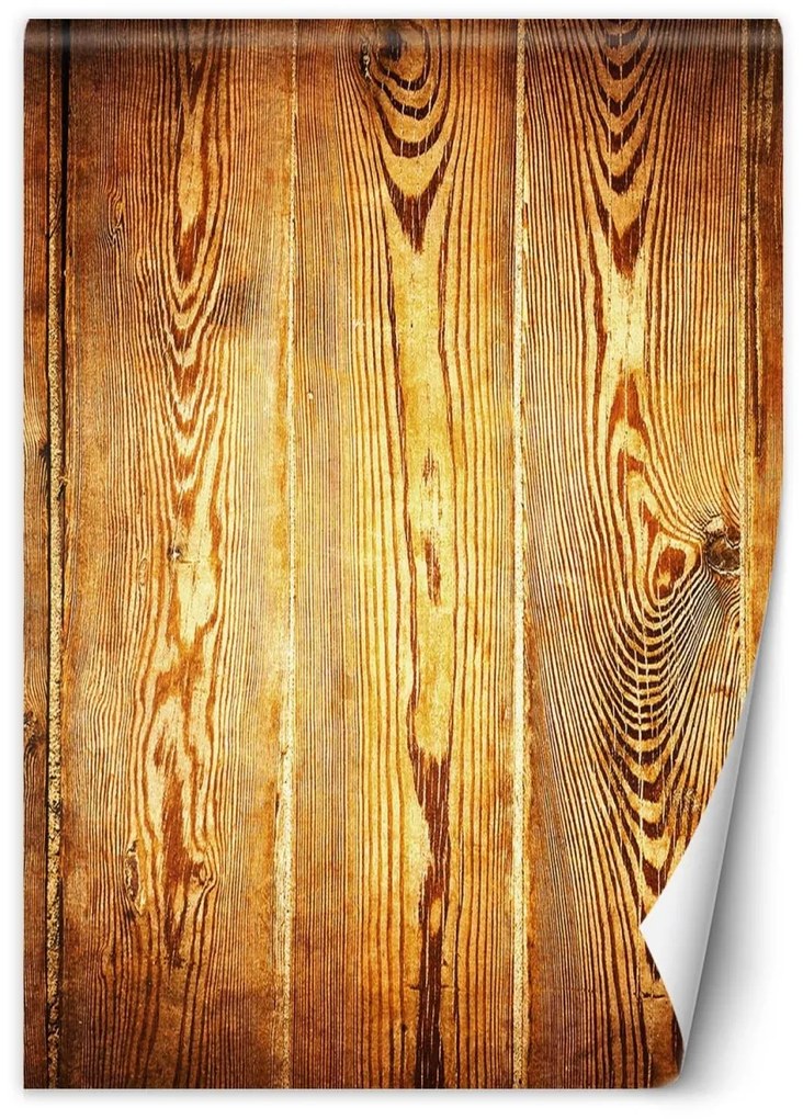 Fototapeta, Zlaté desky dřevo - 150x210 cm