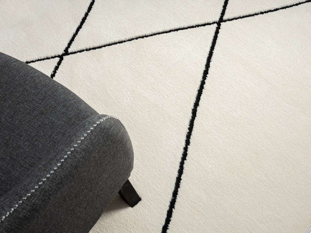 My Flair, Kusový koberec Moroccan Oasis weiß, 160x230, čiernobiela, obývacia izba