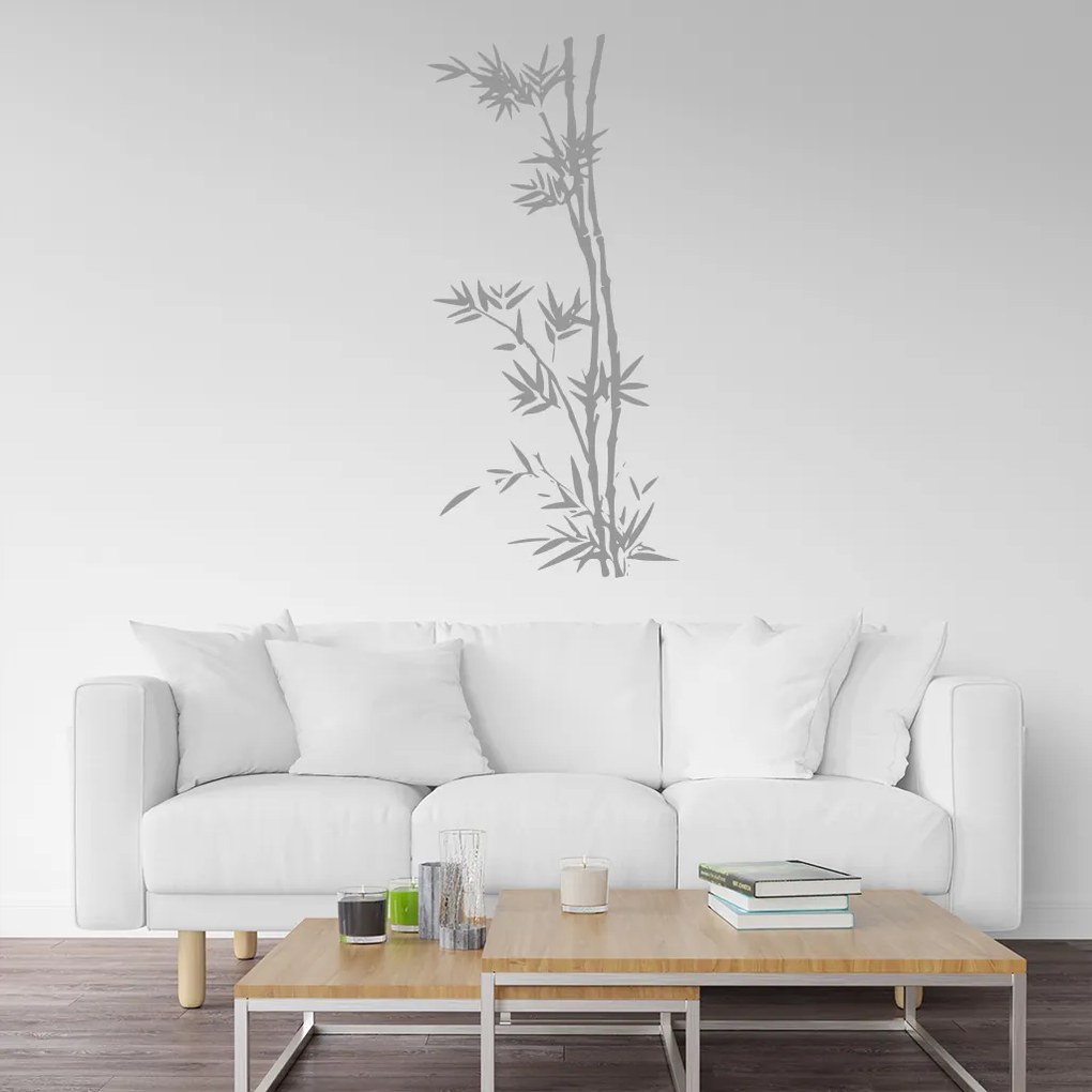 Veselá Stena Samolepka Bambus Farba: šedá, Veľkosť: 45 x 97 cm