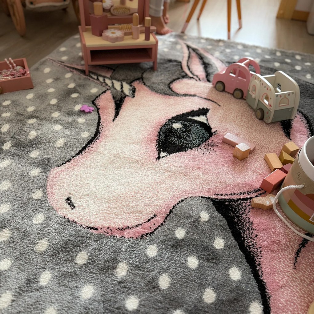 Ayyildiz, Kusový koberec Kids 590 pink, 160x230, ružová, detská izba