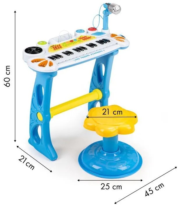 Klávesový klavír s mikrofónom a mp3