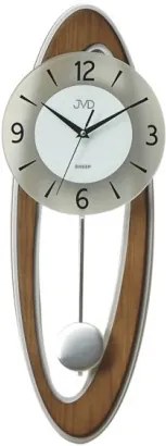 Netikajúce drevené kyvadlové hodiny JVD NS18053 s tichým chodom (60 cm)