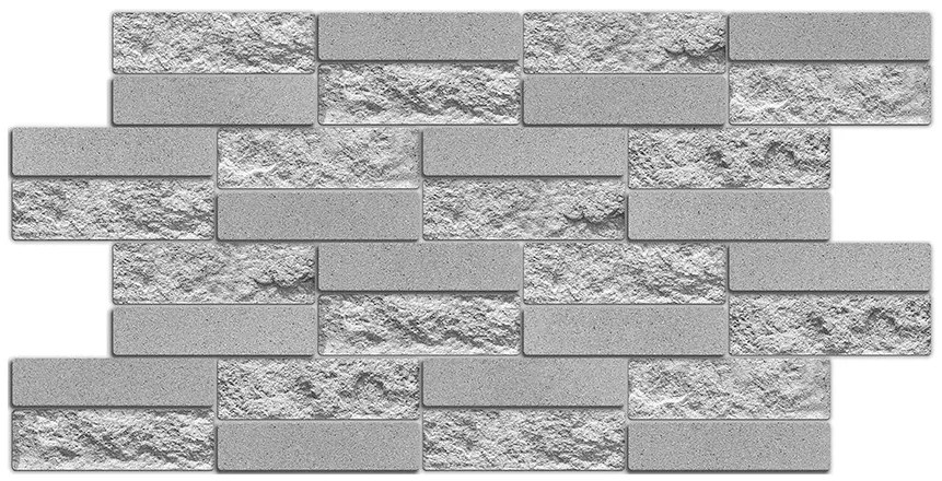 PVC 3D obkladový panel 98 x 49 cm - Facing Brick Gray lícová tehla