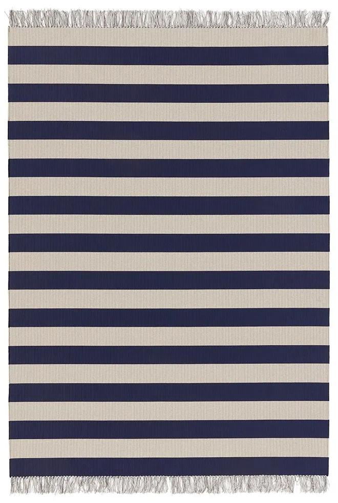 Koberec Big Stripe in/out: Béžovo-modrá 140x200 cm