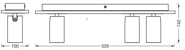 Ledvance - LED Bodové svietidlo DECOR MERCURY 3xGU10/3,4W/230V