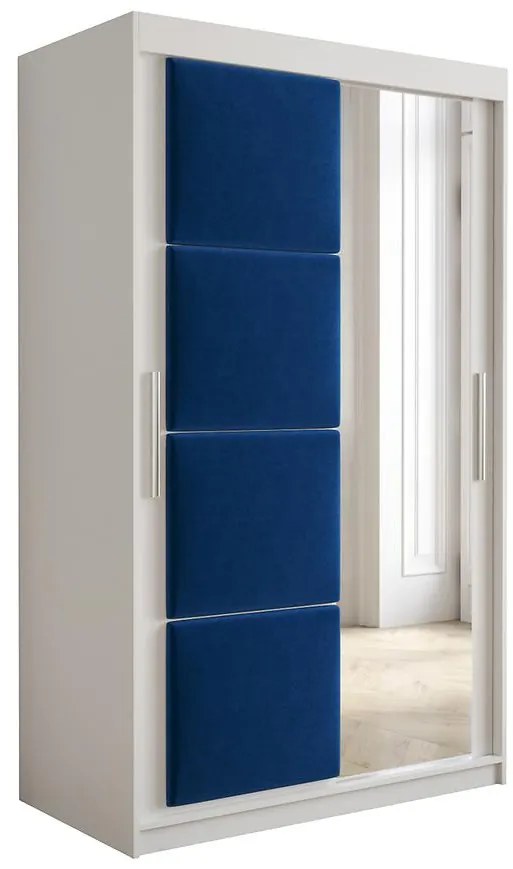 Skriňa Tapi 120 Biely/Modrá