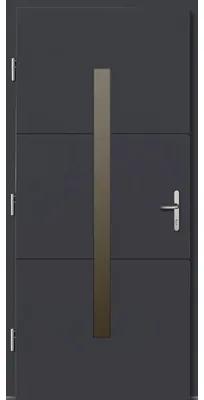 Vchodové dvere Tavira drevené 110x210 cm L antracit