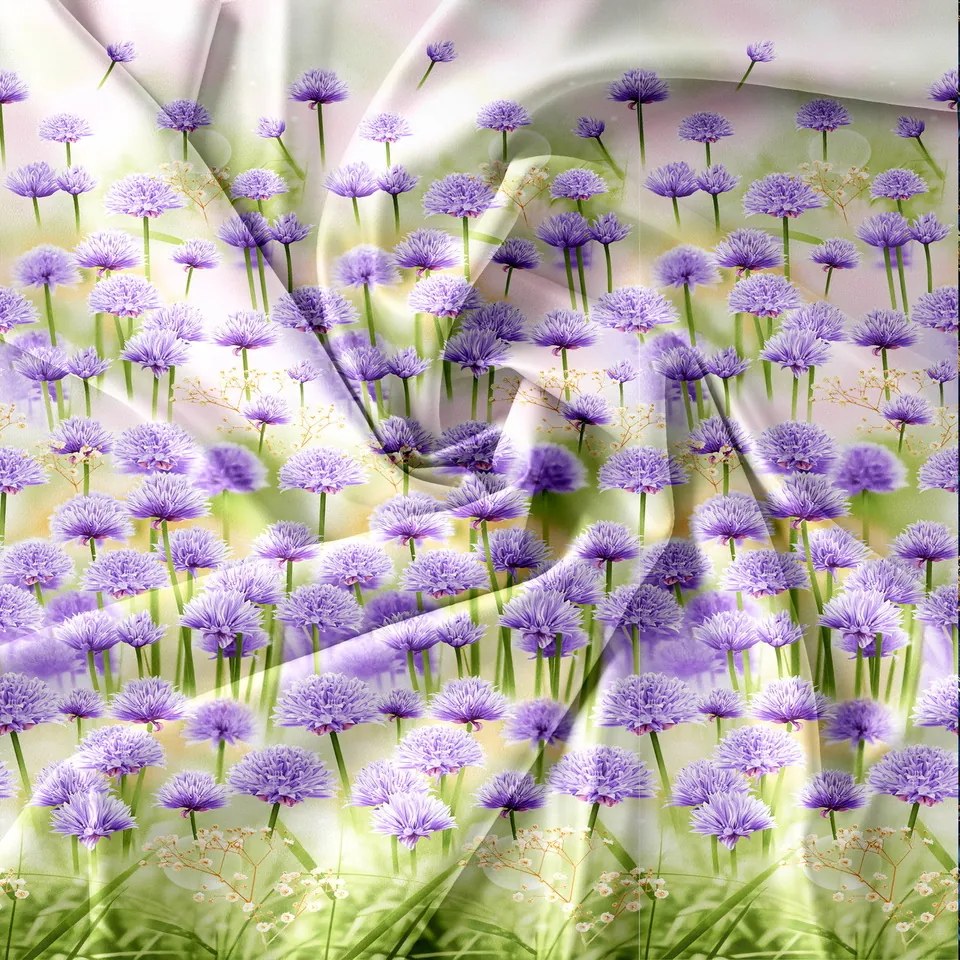 3D Obliečky PURPLE FLOWERS zelené Rozmer obliečky: 70 x 80 cm | 140 x 200 cm
