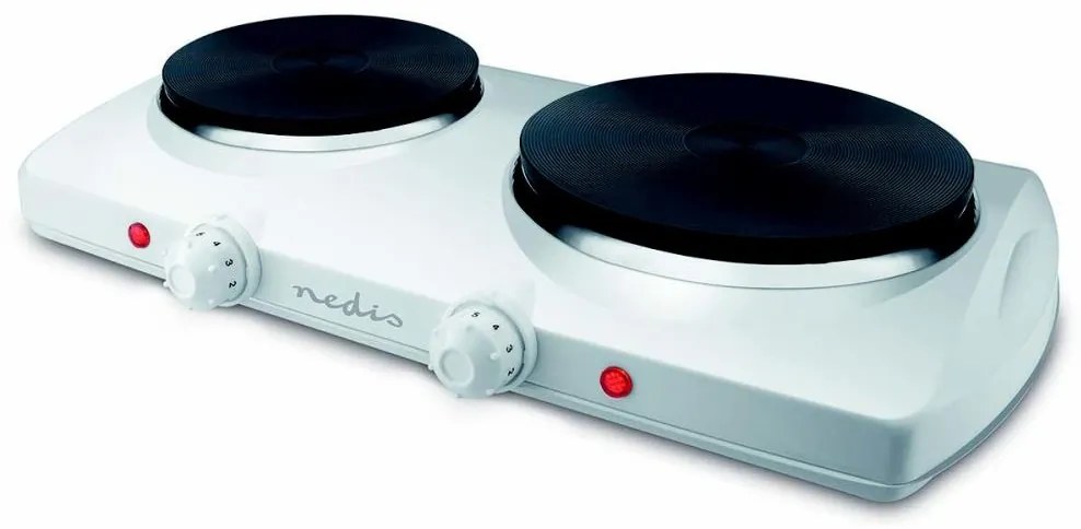 Nedis KAEP251EWT2 - Dvojitý elektrický varič 15,5 cm a 18,5 cm 2300W/230V