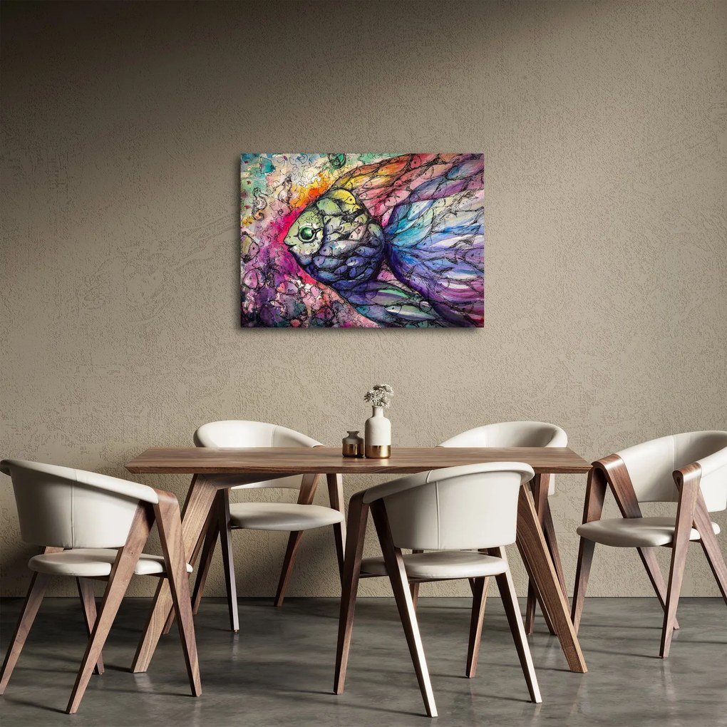 Obraz - Farebná rybička (70x50 cm)