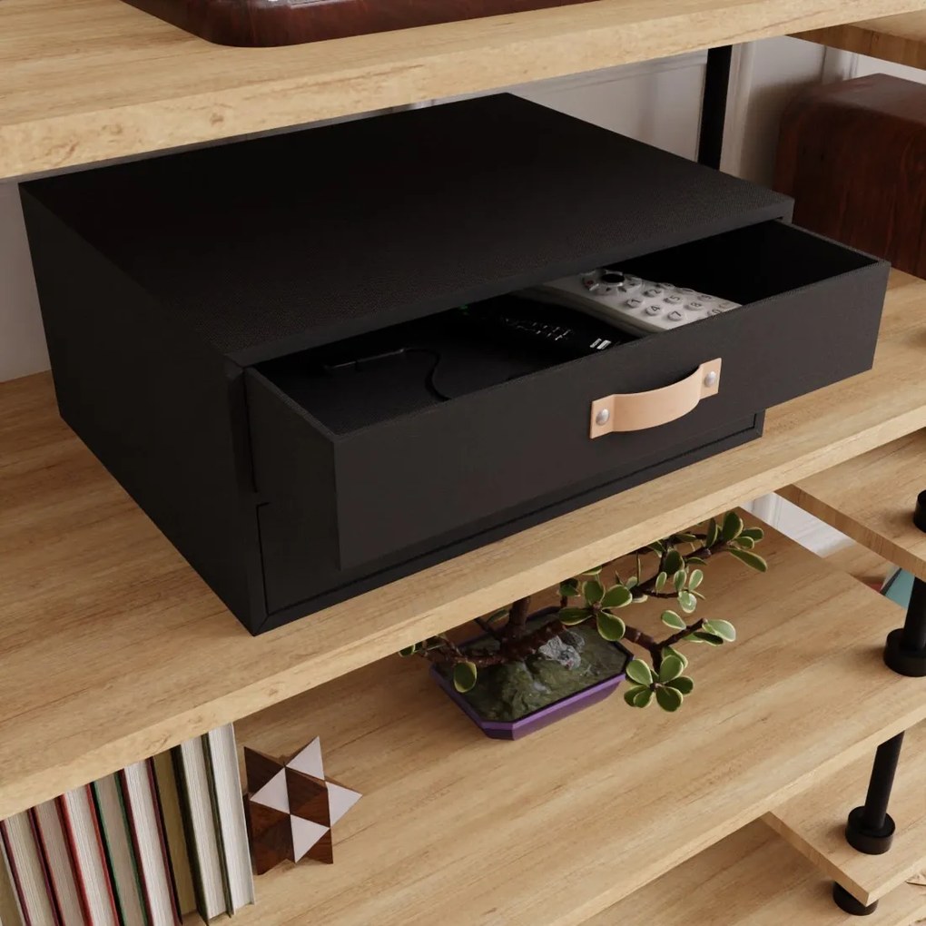 Kancelársky organizér BIRGER zo 100% recyklovateľného papiera, čierny