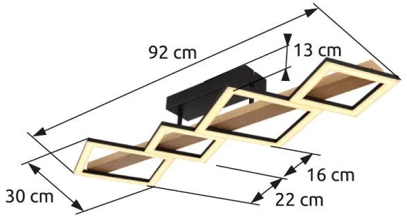 Globo 67288D2 - LED Stropné svietidlo DUSTIN LED/35W/230V 3000K