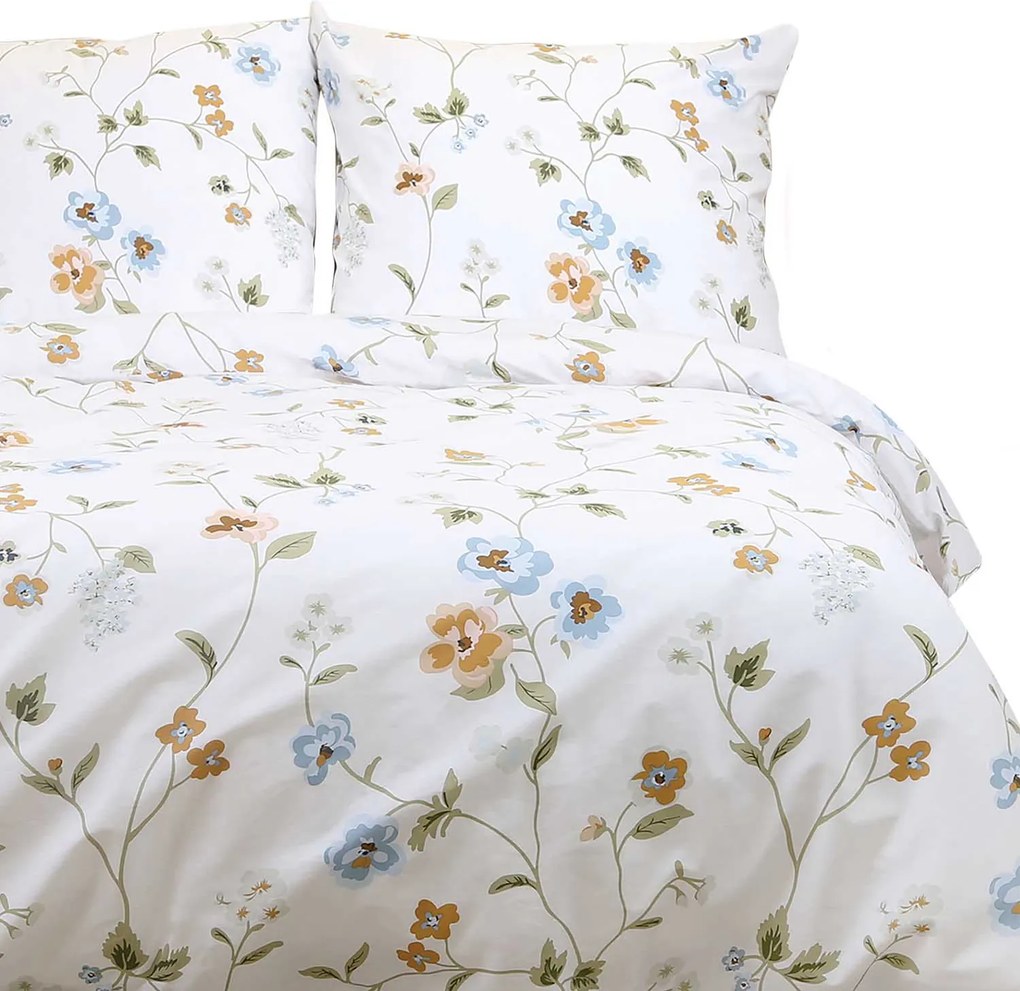 BAVLNENÉ OBLIEČKY COTTONLOVE 160X200 CM, 2KS 70X80 CM KVETY