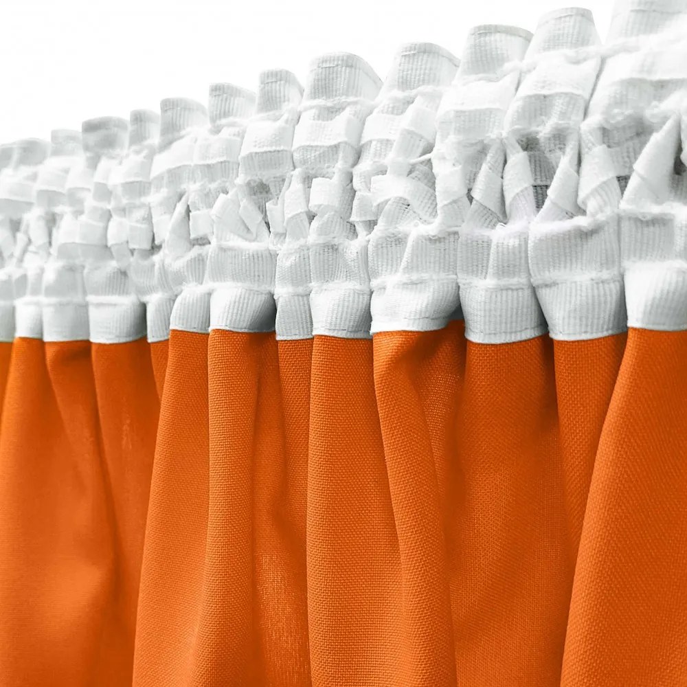 Dekorstudio Jednofarebný záves - Oranžový Uchytenie závesu: Dekoračné kolieska