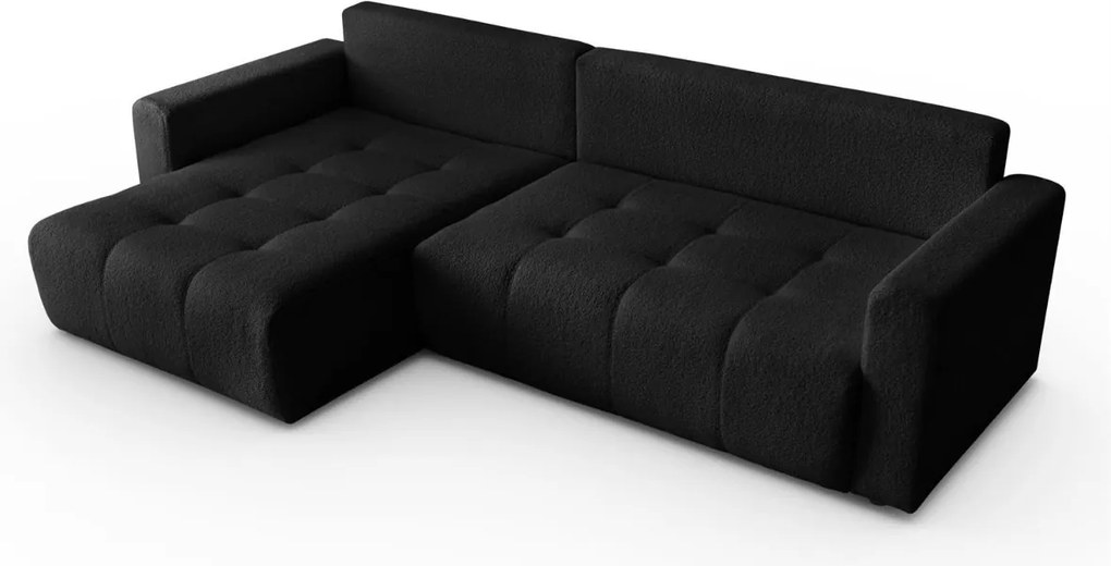 ROHOVÁ SEDAČKA SHARLOTTE 261 x 143 cm ČIERNA