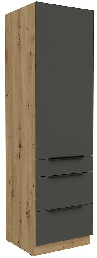 Kuchynská skrinka Aria-Gr/Ar Anti Fingerprint 60dks-210 1f 3s