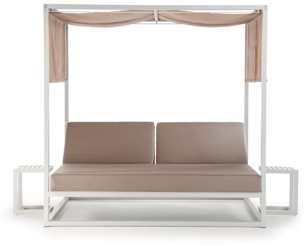 ANTIGUA plážová posteľ white