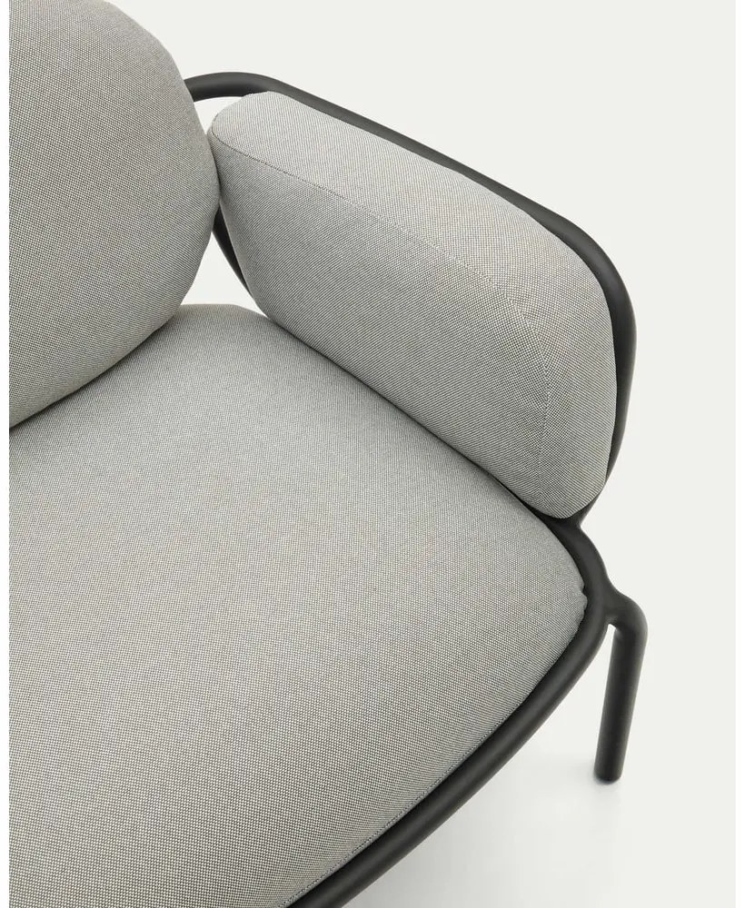 Sivé kovové záhradné kreslo Joncols – Kave Home