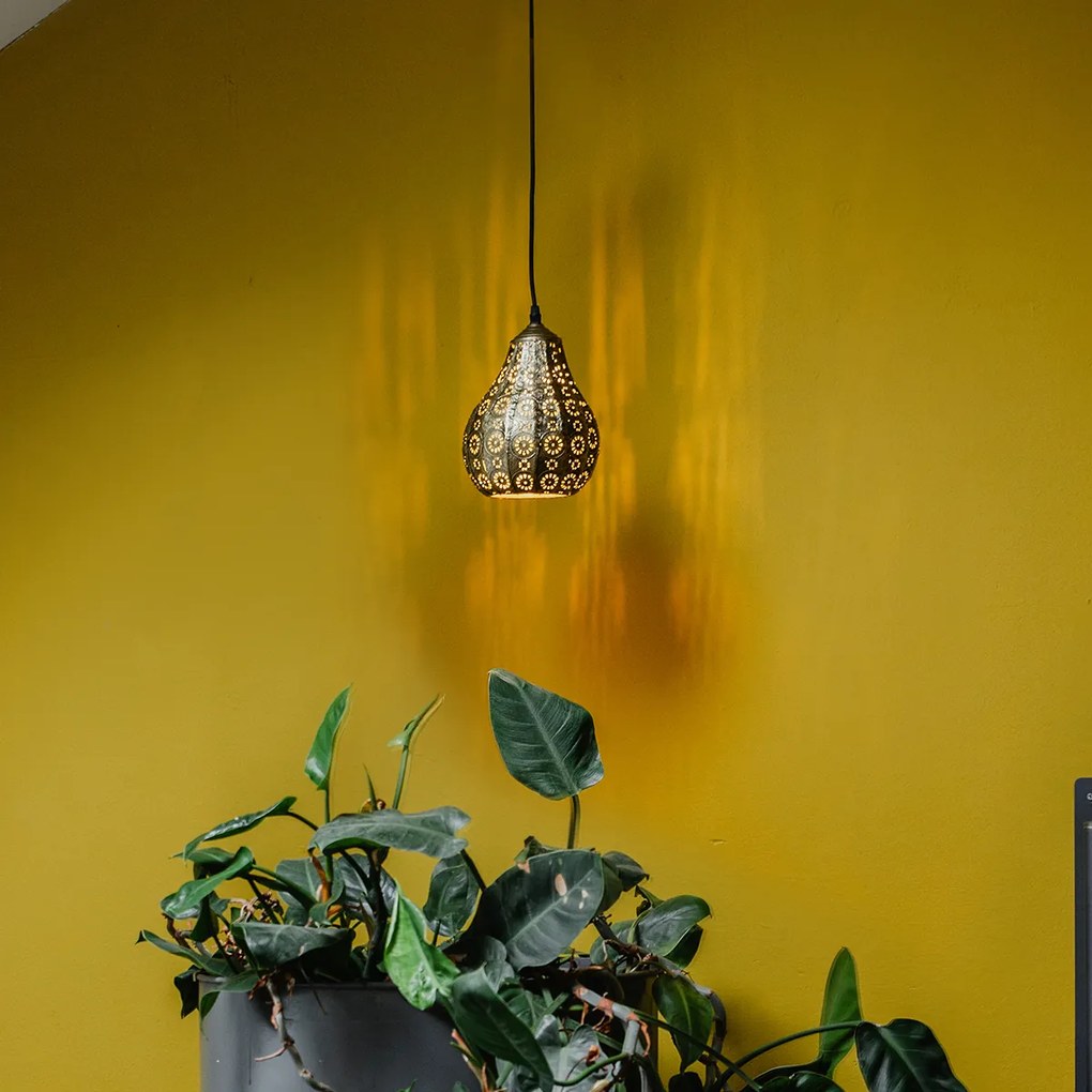 Orientálne závesné svietidlo zlaté - Billa Dia