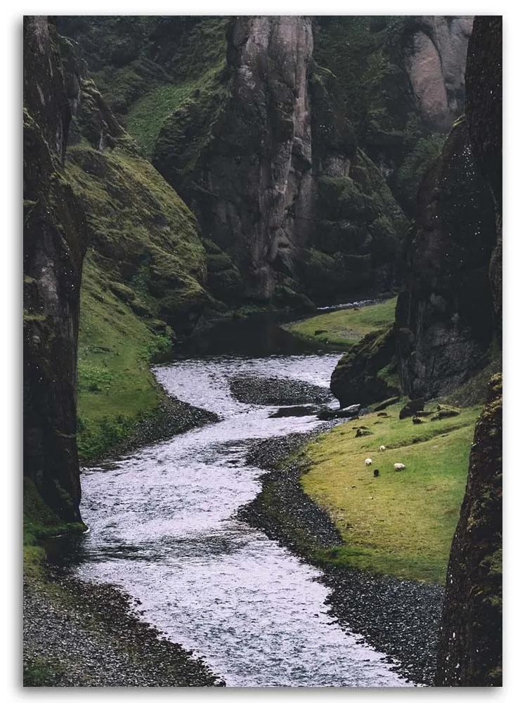 Gario Obraz na plátne Horský potok Rozmery: 40 x 60 cm