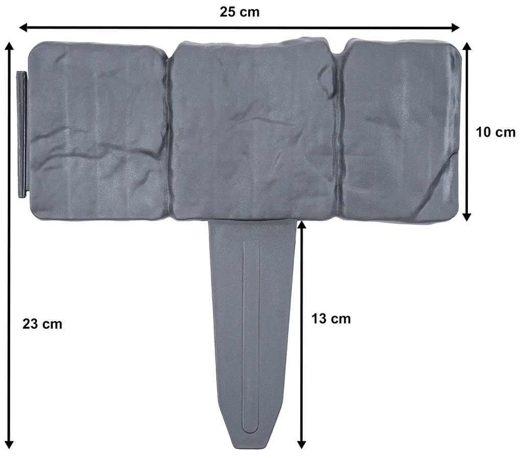 4Home Záhradná palisáda - obrubník Stone, 2,5 m