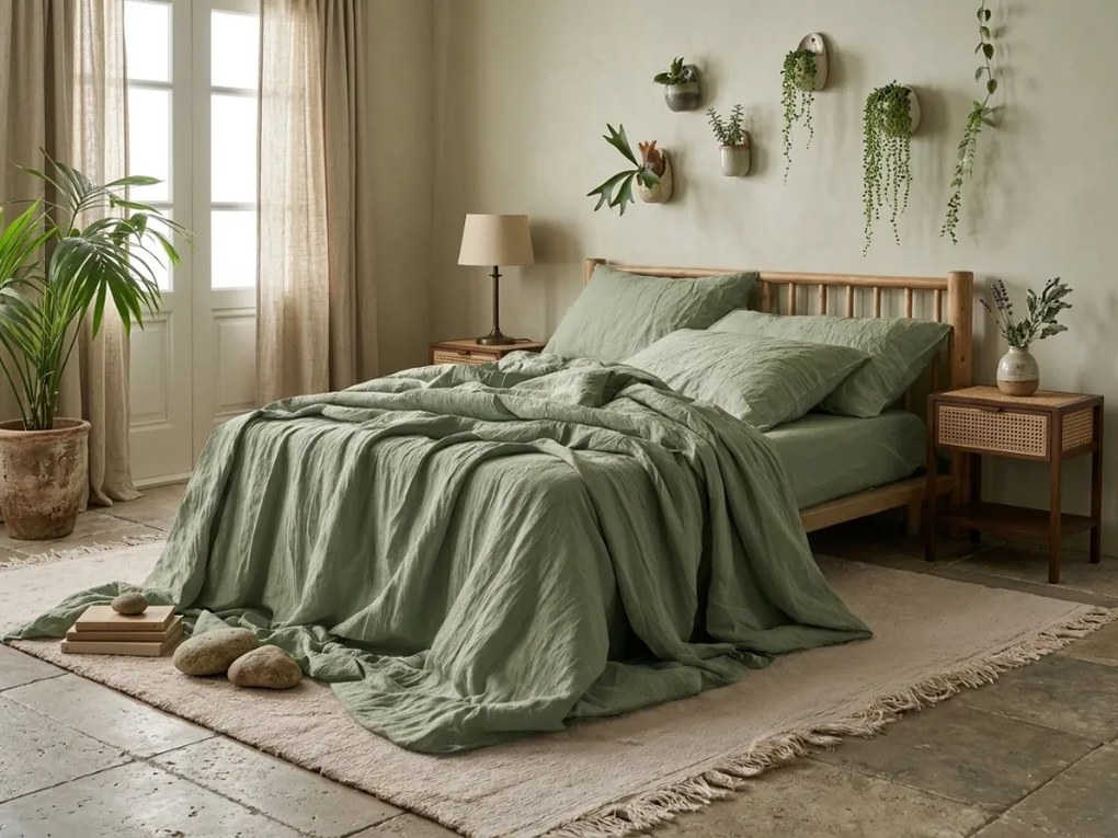 Mušelínové obliečky MUSSARI olivovo zelené Rozmer obliečky: 70 x 90 cm | 140 x 200 cm