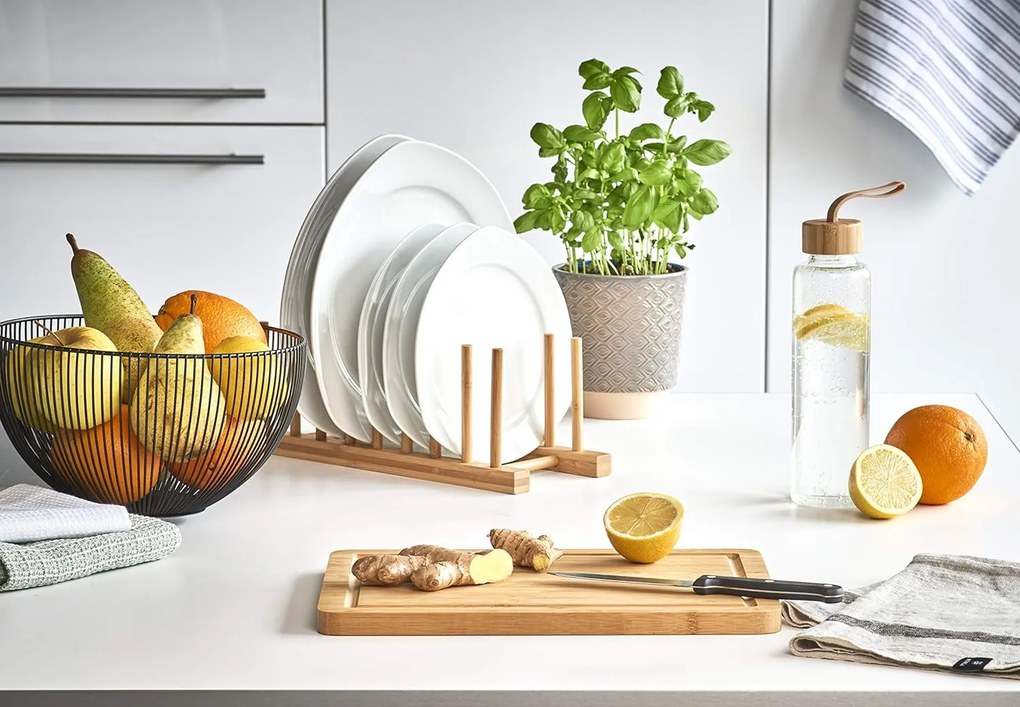 Orion Držiak, stojan na pokrievky, taniere, viečka - 8 pozícií, drevený