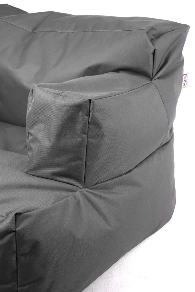 Sedací vak vo tvare kresla Relax šedý