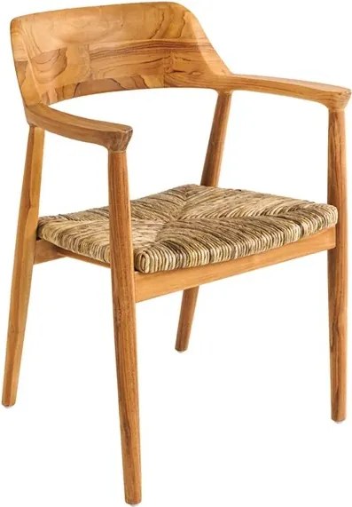 Dizajnová jedálenská stolička Ottoline teak / ratan